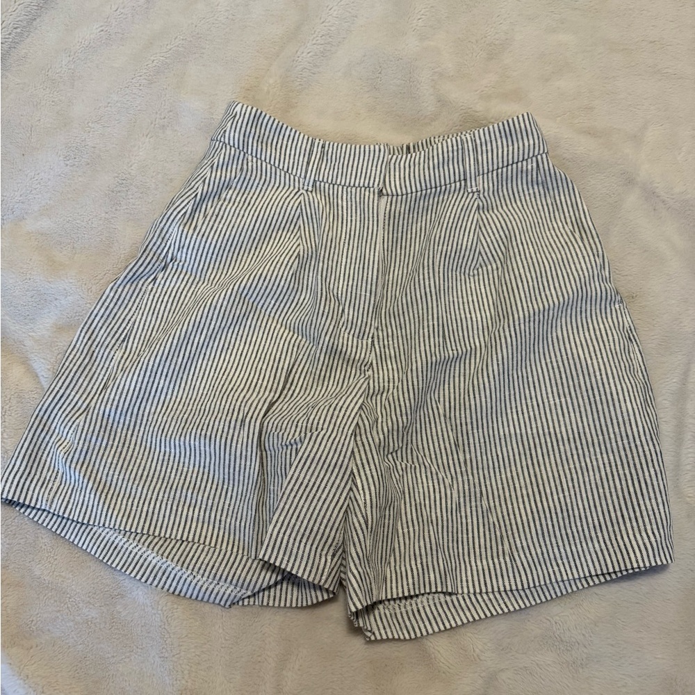 Old Navy Navy and White Striped Shorts